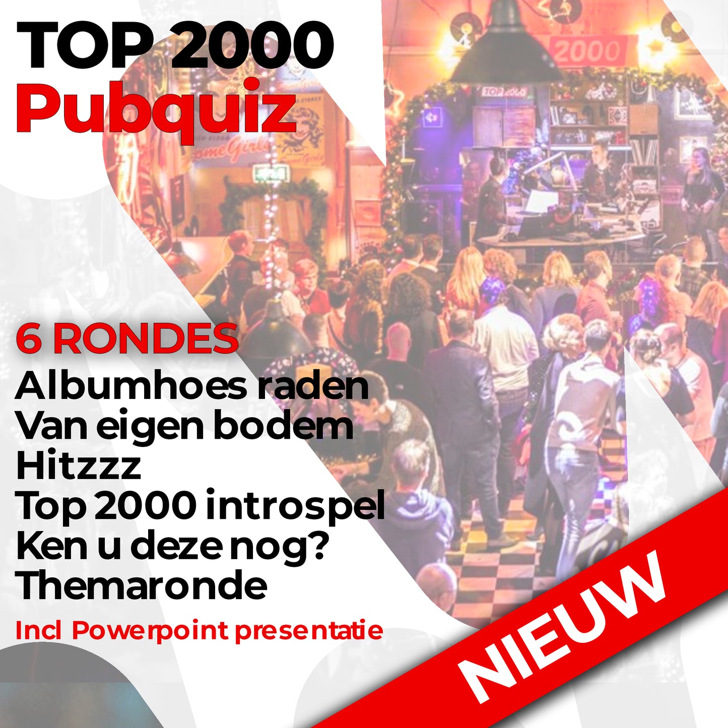 Top 2000 Pubquiz | 60 vragen | Laatste editie top 2000 | Muziek, Albumhoes plaatsjes - 🥇  QuizKopen